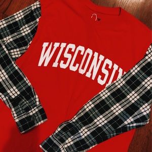 Wisconsin Flannel Top